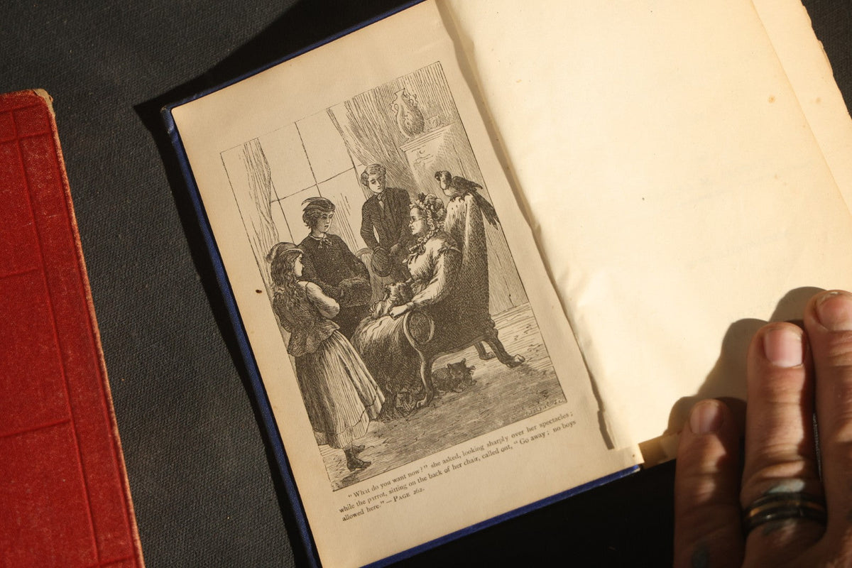 "Little Women; or, Meg, Jo, Beth, and Amy" Antique Two-Volume Set, Part First (1877) and Part Second (1878), by Louisa M. Alcott, Published by Roberts Brothers, Boston, with Illustrations, Inscribed "Grace Draper," Note Poor Condition