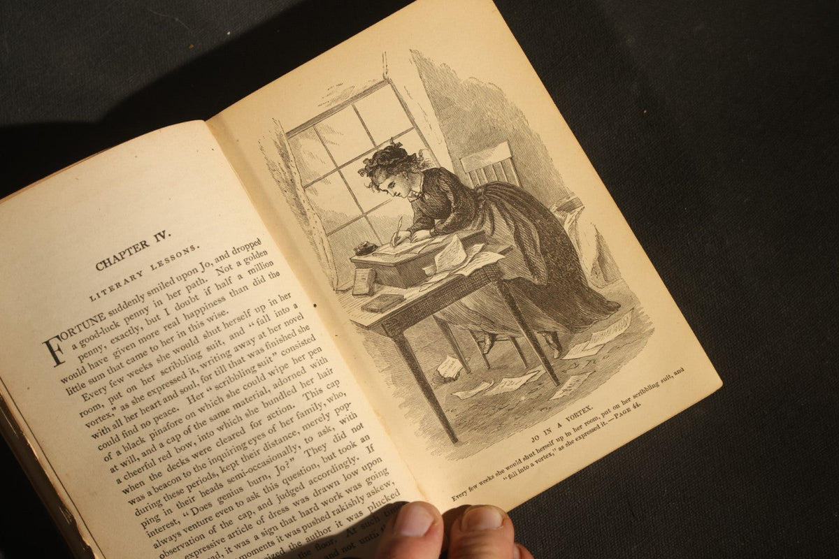 "Little Women; or, Meg, Jo, Beth, and Amy" Antique Two-Volume Set, Part First (1877) and Part Second (1878), by Louisa M. Alcott, Published by Roberts Brothers, Boston, with Illustrations, Inscribed "Grace Draper," Note Poor Condition