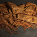 Lot 135 - Vintage Woven Paisley Shawl in Amber, Brown, and Red, Note Staining and Moth Holes