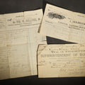 Lot 008 - Trio of Antique Funeral and Burial Trade Receipts Including Wm. W. Hullfish General Furnishing Undertaker Newark, New Jersey, C. O. Tibbetts Superintendent of Burials Augusta, Maine, and L. Holbrook & Son Funeral Directors Whitman, Massachusetts
