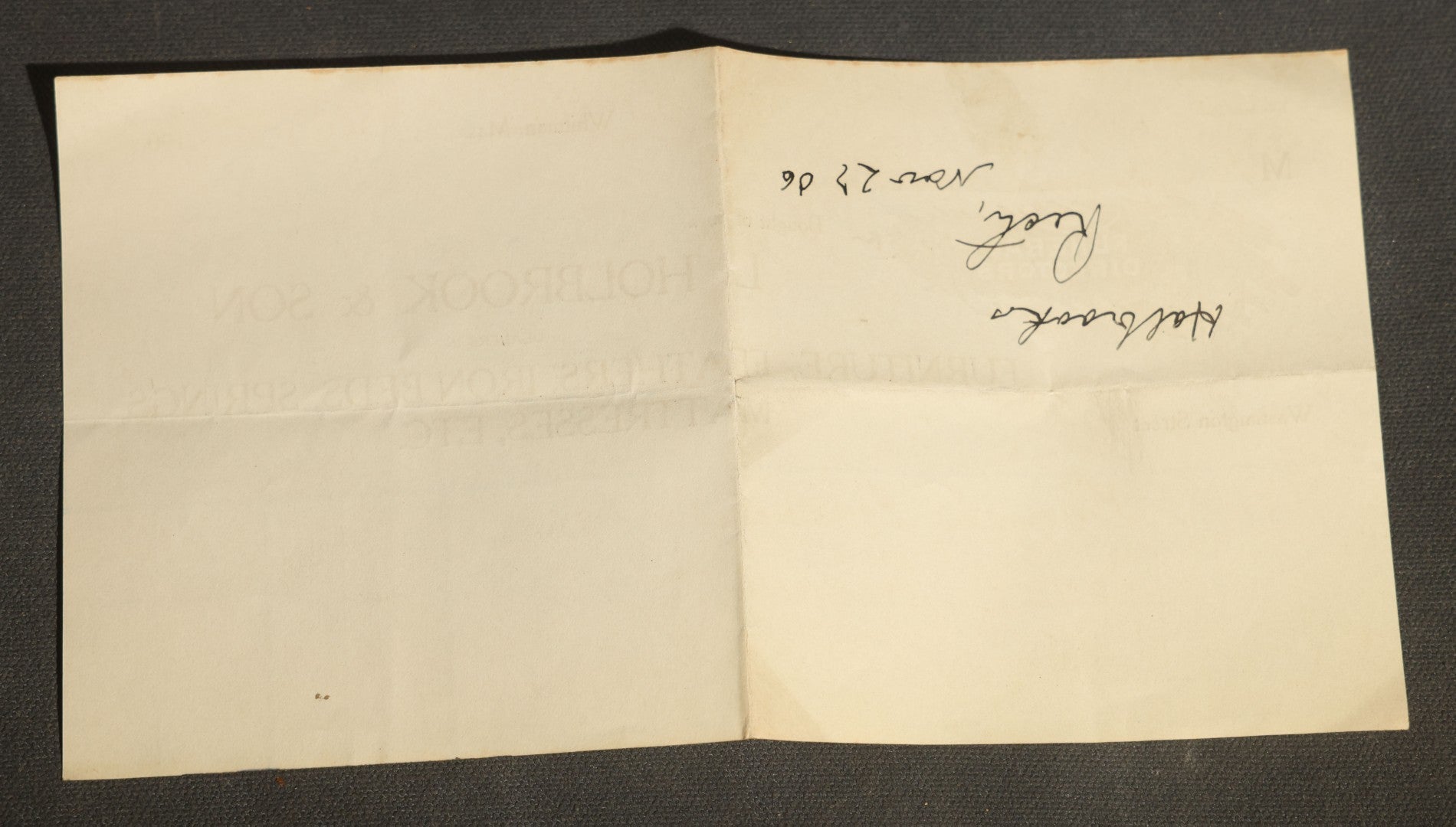 Trio of Antique Funeral and Burial Trade Receipts Including Wm. W. Hullfish General Furnishing Undertaker Newark, New Jersey, C. O. Tibbetts Superintendent of Burials Augusta, Maine, and L. Holbrook & Son Funeral Directors Whitman, Massachusetts