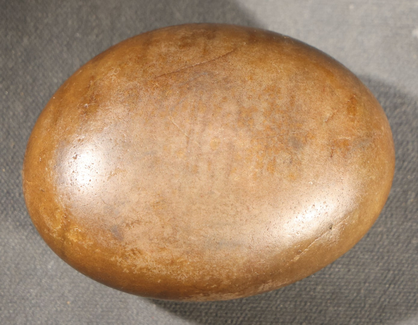 Antique Painted Souvenir Rock, Inscribed "Bluenose" And "The Ovens, N.S." With Drawn Sailing Vessel, Nova Scotia