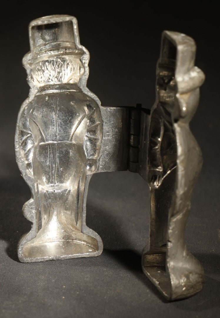Antique Pewter Ice Cream Mold, Standing Groom Figure in Top Hat and Tails, Manufactured by E. & Co. Eppelsheimer, New York