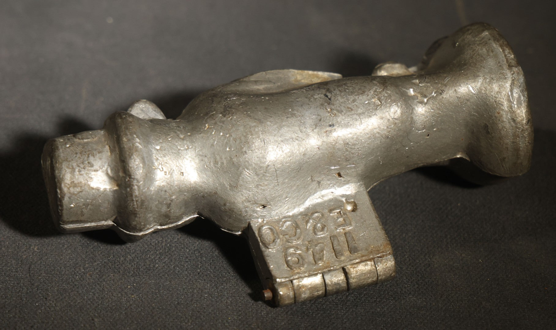Antique Pewter Ice Cream Mold, Standing Groom Figure in Top Hat and Tails, Manufactured by E. & Co. Eppelsheimer, New York