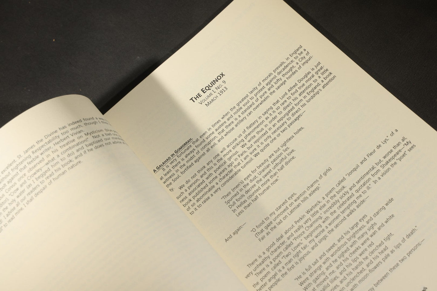 "The Big Stick" Modern Limited Edition Book of Book Reviews by Aleister Crowley, Published by 100th Monkey Press, Spring Equinox, 2015, Copy Number 065 of 150