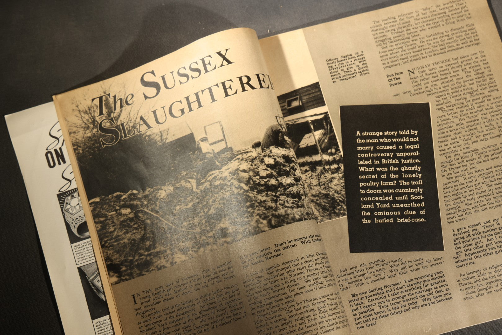 "True Cases of Scotland Yard" Vintage True Crime Magazine, Volume 1, Number 1, Published by W. M. Messenger, Greenwich, Connecticut, 1937