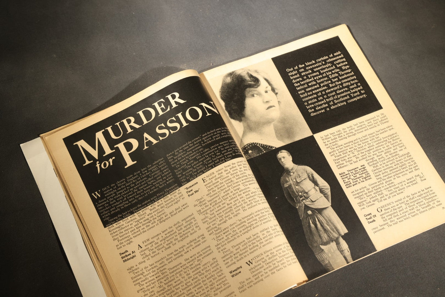 "True Cases of Scotland Yard" Vintage True Crime Magazine, Volume 1, Number 1, Published by W. M. Messenger, Greenwich, Connecticut, 1937
