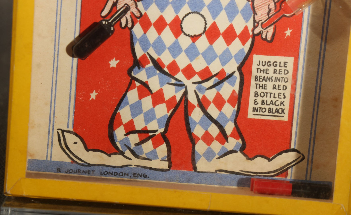 Vintage "The Juggle Puzzle" Clown Dexterity Puzzle Game, Manufactured by R. Journet & Co. Ltd., London, England