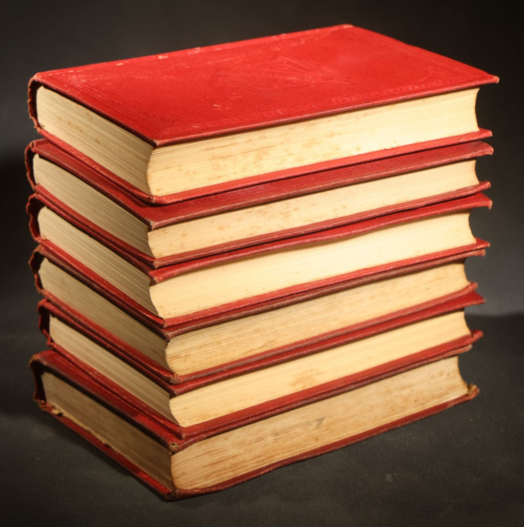 Grouping of Six Antique "Illustrated Library of Wonders" Books Published by Scribner, Armstrong & Co., New York, Including Italian & European Art, Wonderful Escapes, Hunting Grounds, Intelligence of Animals, and Bodily Strength