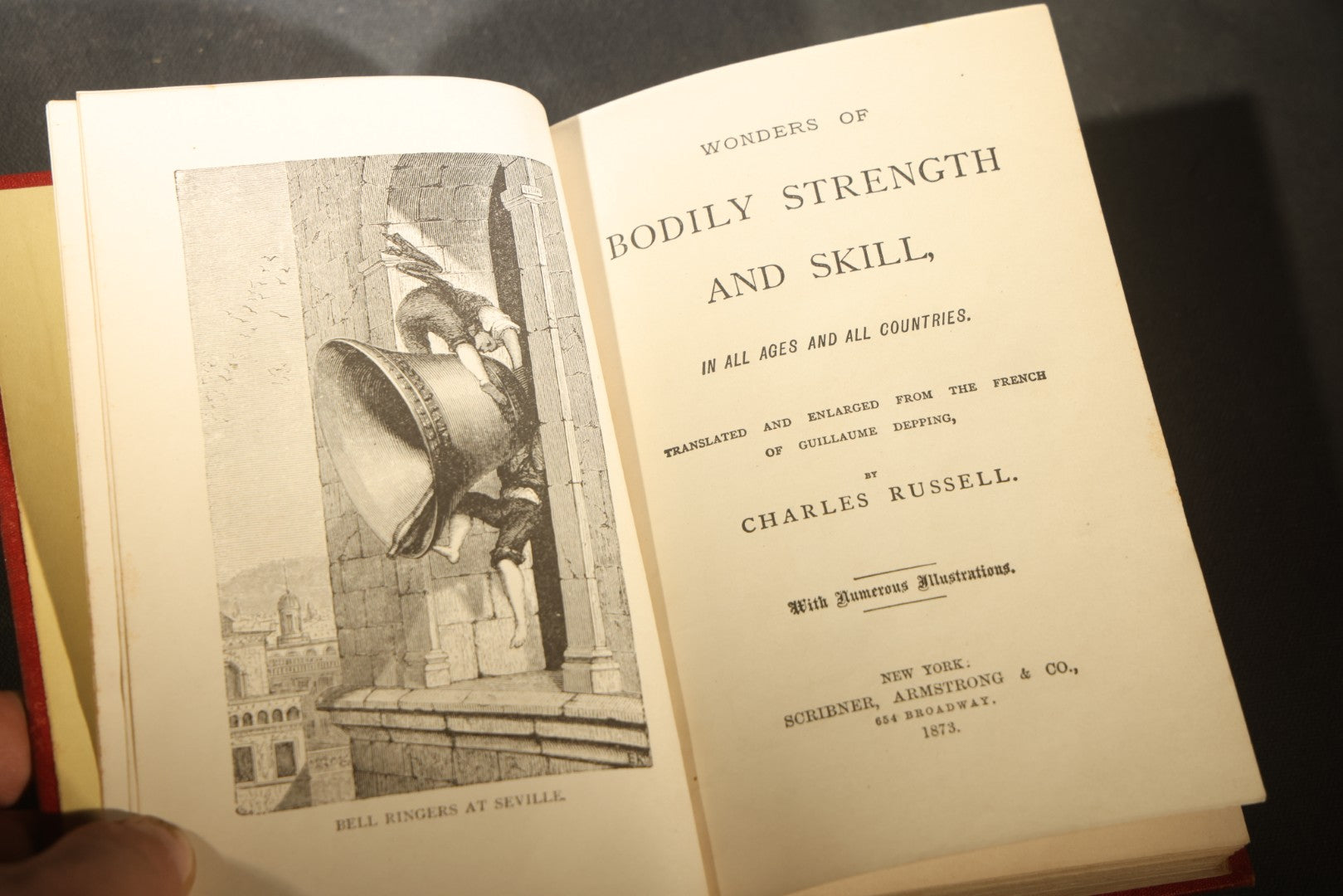 Grouping of Six Antique "Illustrated Library of Wonders" Books Published by Scribner, Armstrong & Co., New York, Including Italian & European Art, Wonderful Escapes, Hunting Grounds, Intelligence of Animals, and Bodily Strength