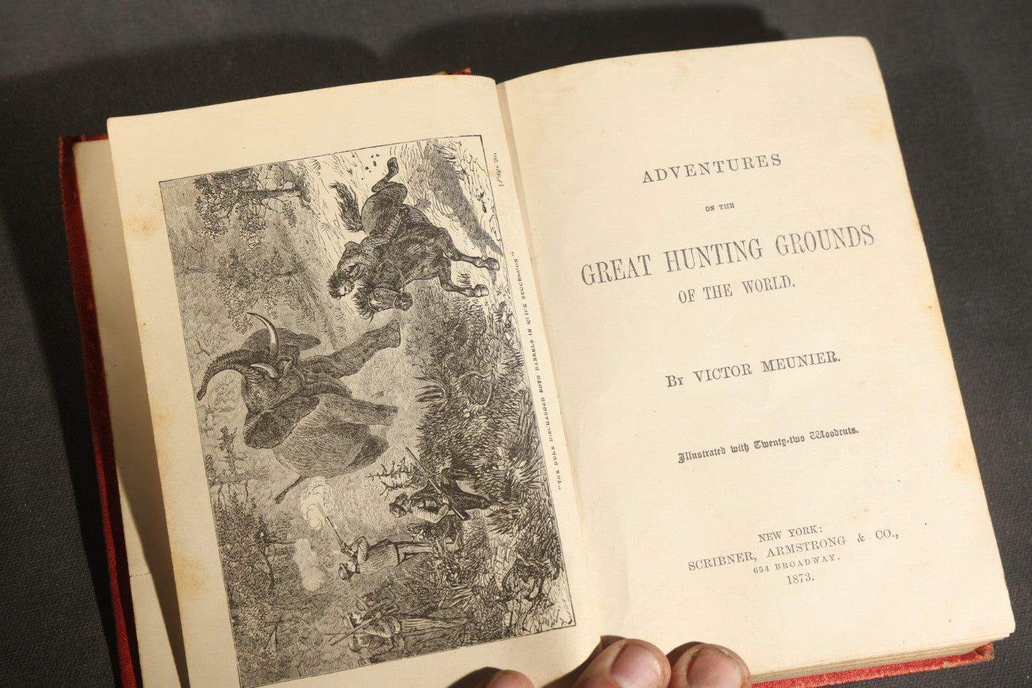 Grouping of Six Antique "Illustrated Library of Wonders" Books Published by Scribner, Armstrong & Co., New York, Including Italian & European Art, Wonderful Escapes, Hunting Grounds, Intelligence of Animals, and Bodily Strength