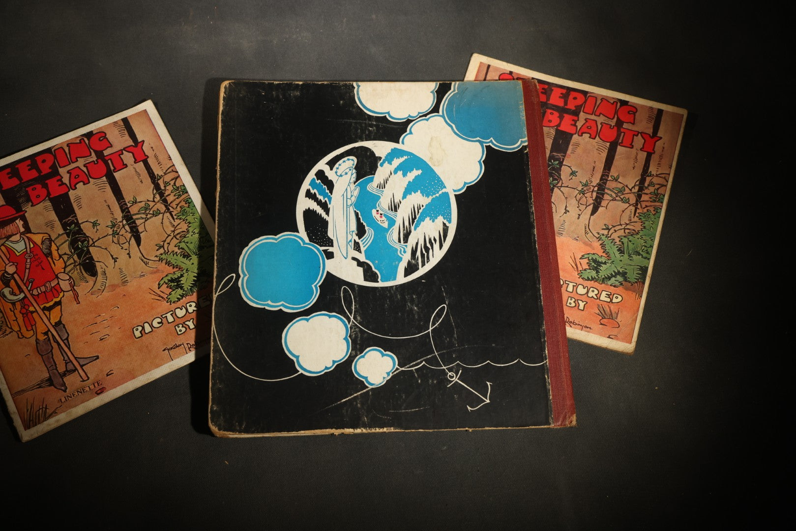 Trio of Vintage Children's Books Including "The Children's Book of the Saguenay," First Edition, 1945, and Two Copies of "Sleeping Beauty" Pictured by Gordon Robinson, Published by Samuel Gabriel Sons & Company