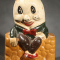 Lot 081 - Vintage Cast Iron Humpty Dumpty Still Bank, Later Paint, 5" H