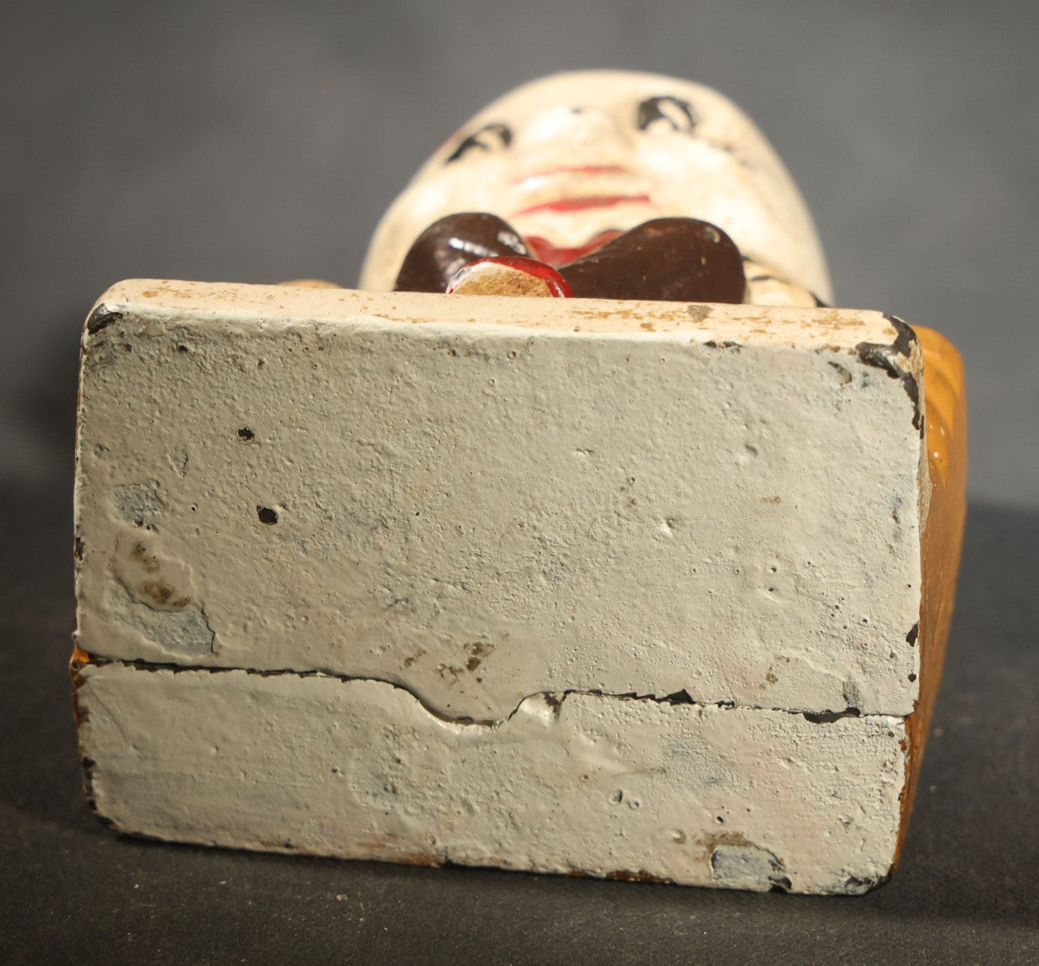 Vintage Cast Iron Humpty Dumpty Still Bank, Later Paint