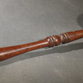 Lot 068 - Antique Turned Wood Gavel with Ringed Head and Tapered Handle, 11" L