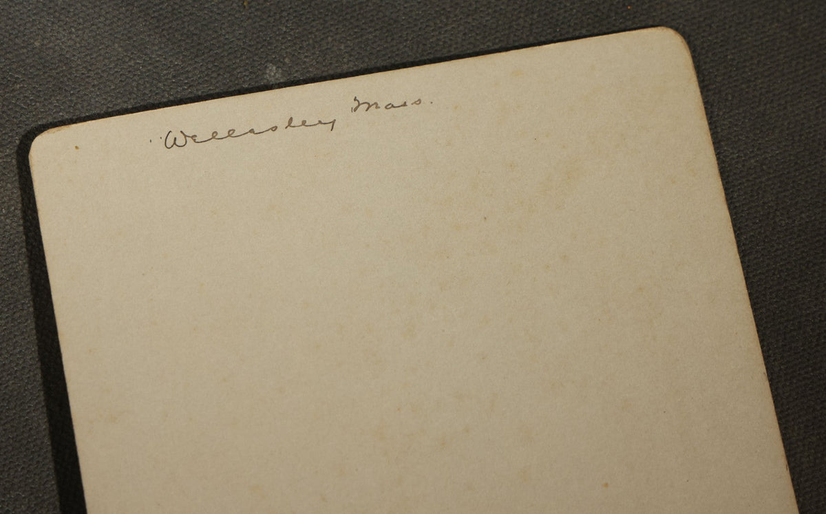 Grouping of Four Antique Board-Mounted Photographs of Cycling Groups and Bicyclists, Including High Wheel Bicycles and a Scene Inscribed Wellesley, Massachusetts