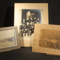Lot 100 - Trio of Antique Board-Mounted Photographs of Group Portraits, Including Seven Men Photographed by Geo. E. Mitchell's Gallery of Art, Lowell, Massachusetts, a Large Military or Militia Group with Rifles, and Ten Men on Building Steps