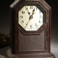 Lot 004 - Vintage Manning-Bowman Bakelite Electric Mantle Clock, Octagonal Face, Working, Manufactured by Manning-Bowman & Co., Meriden, Connecticut, 6-3/4" H
