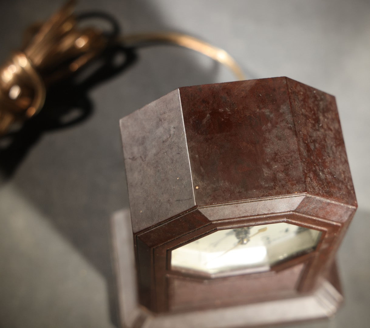 Vintage Manning-Bowman Bakelite Electric Mantle Clock, Octagonal Face, Working, Manufactured by Manning-Bowman & Co., Meriden, Connecticut
