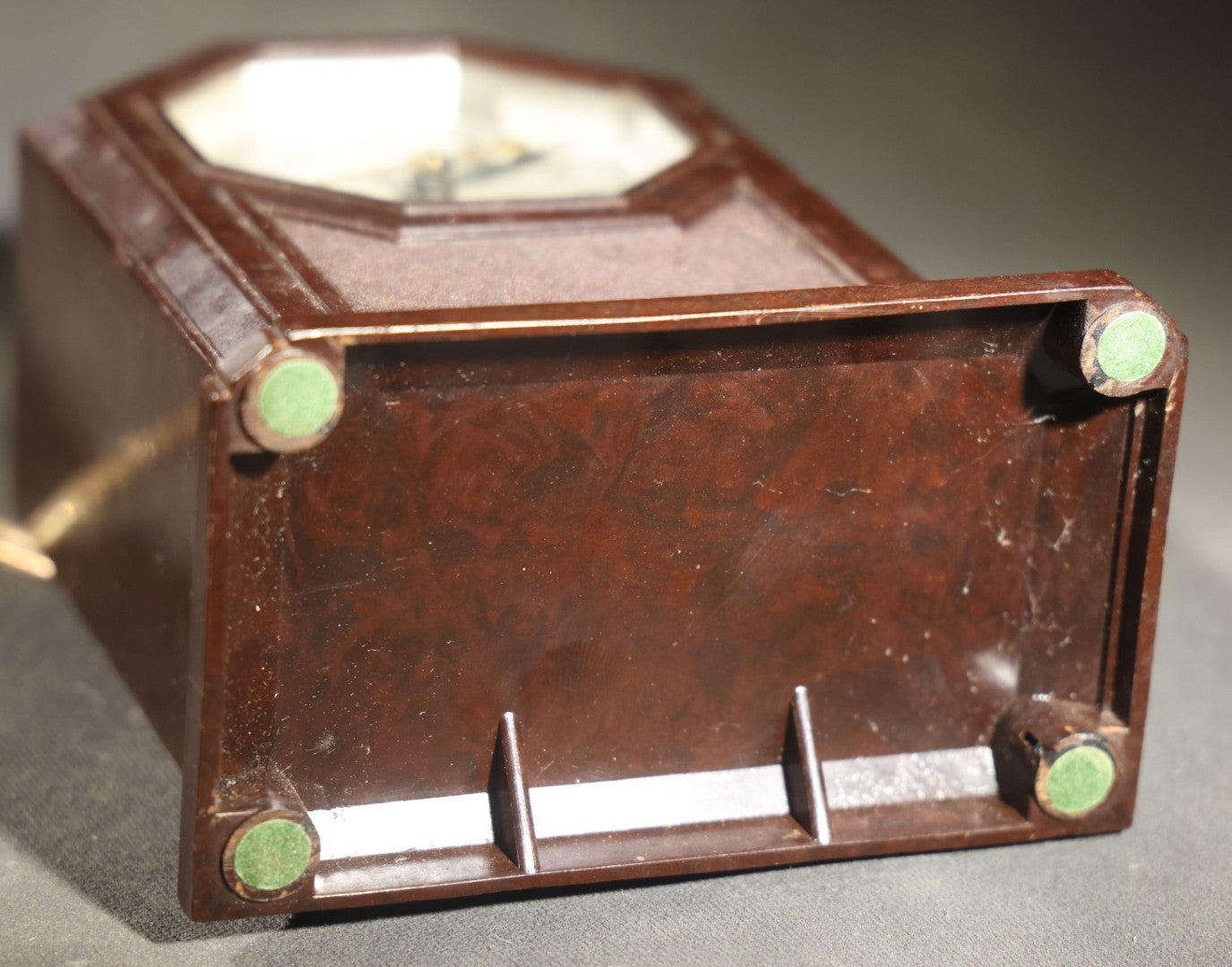 Vintage Manning-Bowman Bakelite Electric Mantle Clock, Octagonal Face, Working, Manufactured by Manning-Bowman & Co., Meriden, Connecticut