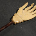 Lot 008 - Antique Carved Bone Hand Form Back Scratcher, note chip, 15-5/8" L