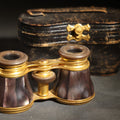 Lot 009 - Antique Mother of Pearl Opera Glasses, Lemaire, Paris, with E.B. Meyrowitz London New York Leather Case, Working Condition