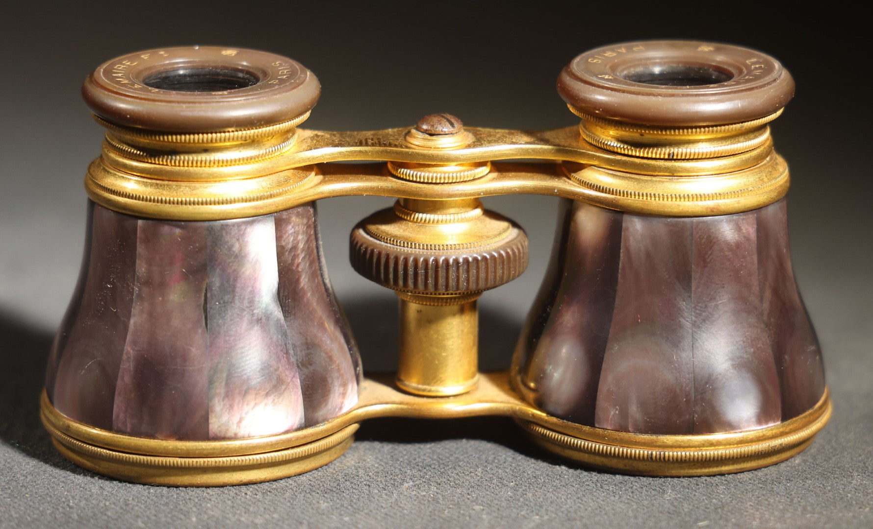 Antique Mother of Pearl Opera Glasses, Lemaire, Paris, with E.B. Meyrowitz London New York Leather Case, Working Condition