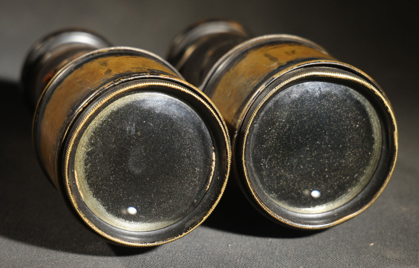Pair of Antique Opera Glasses Binoculars with Damaged Coverings, Marchand, Paris, Working Condition