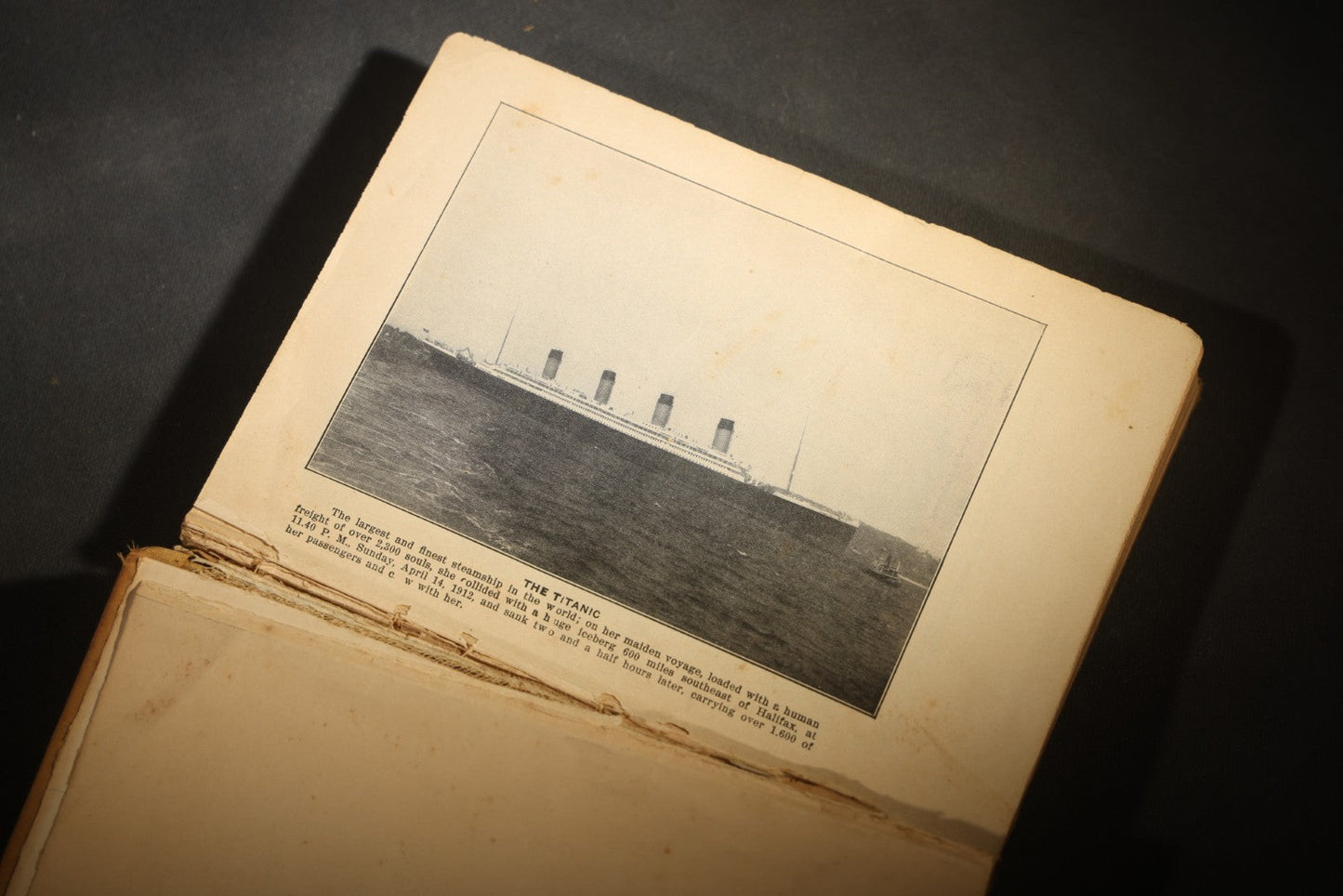 "The Sinking of the Titanic and Great Sea Disasters" Antique Illustrated Book, Edited by Logan Marshall, Copyright L.T. Myers, 1912, poor condition binding