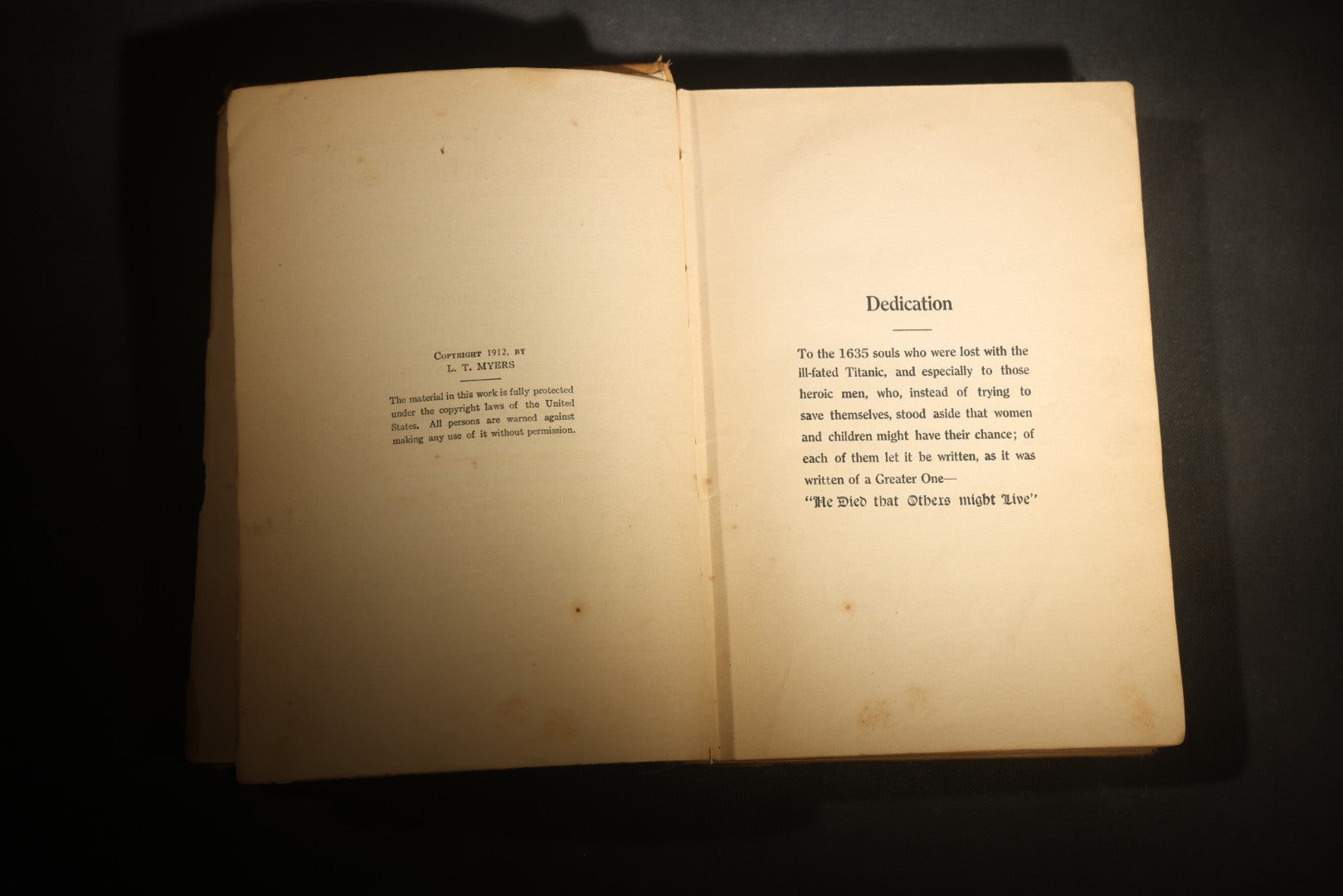 "The Sinking of the Titanic and Great Sea Disasters" Antique Illustrated Book, Edited by Logan Marshall, Copyright L.T. Myers, 1912, poor condition binding