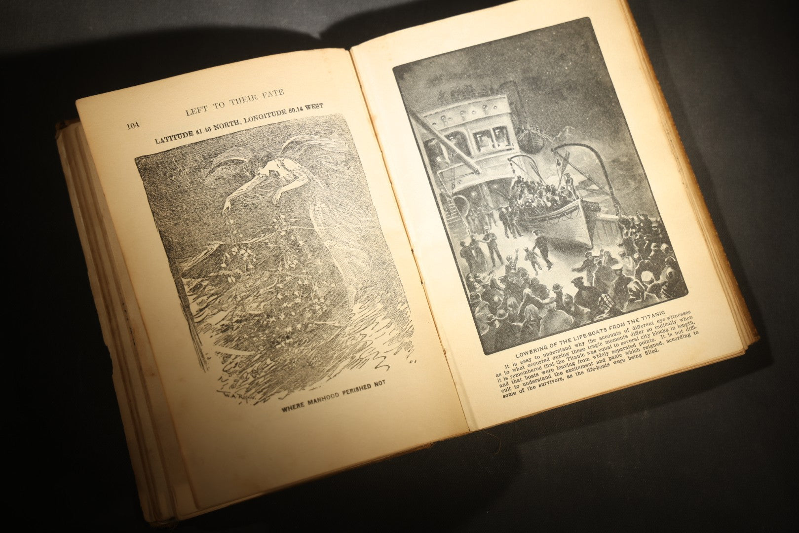 "The Sinking of the Titanic and Great Sea Disasters" Antique Illustrated Book, Edited by Logan Marshall, Copyright L.T. Myers, 1912, poor condition binding