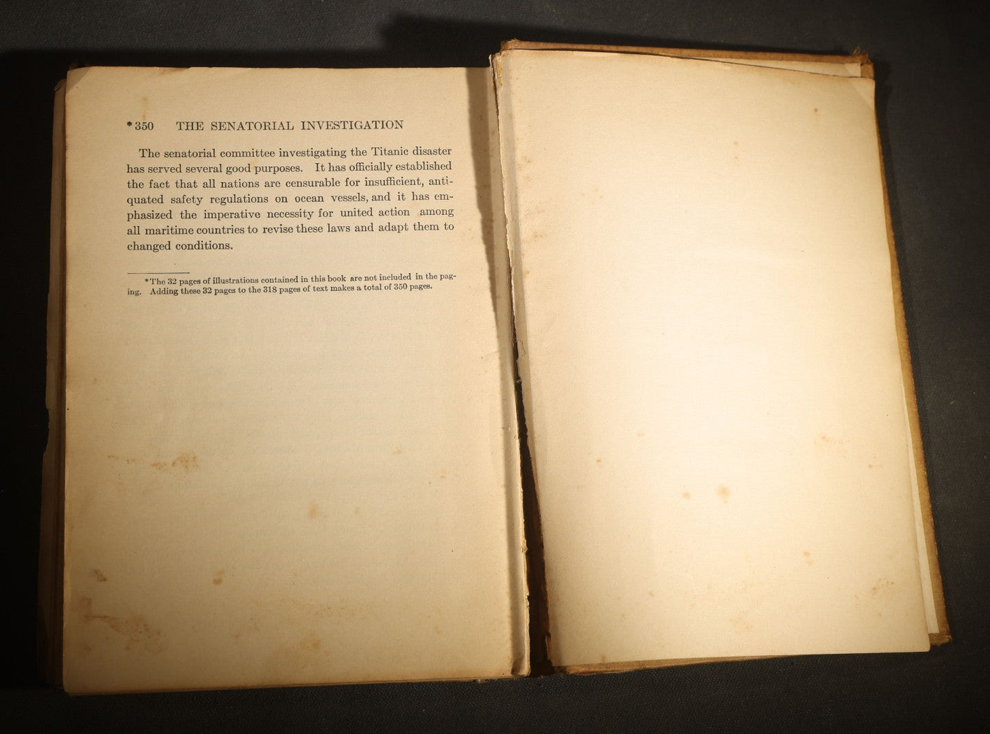 "The Sinking of the Titanic and Great Sea Disasters" Antique Illustrated Book, Edited by Logan Marshall, Copyright L.T. Myers, 1912, poor condition binding