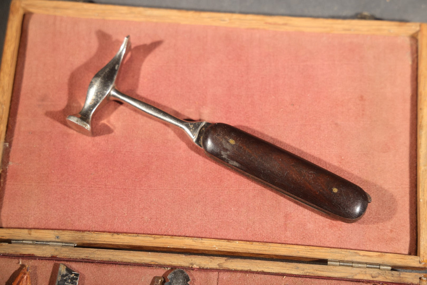 Antique German Medical Instrument Kit in Wooden Box with D.R.G.M. Marked Tools, Modular Handle System