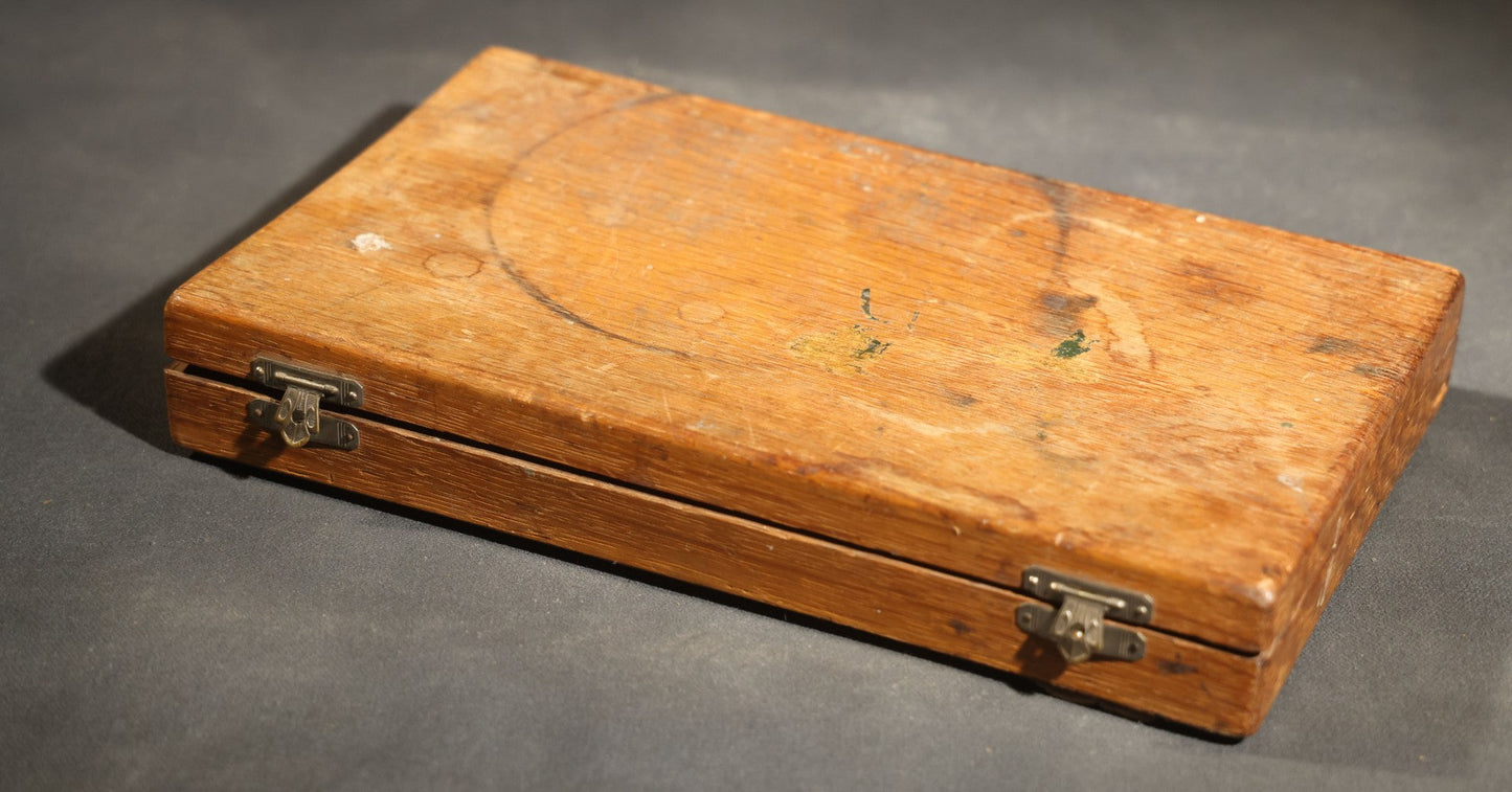 Antique German Medical Instrument Kit in Wooden Box with D.R.G.M. Marked Tools, Modular Handle System