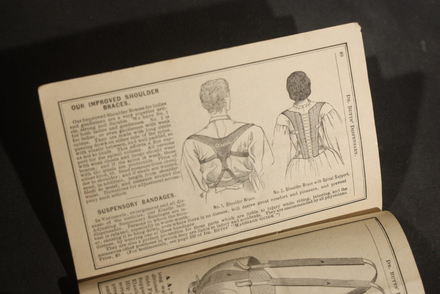 Antique Medical Advice Pamphlet, Dr. Butts' Dispensary, Sexual and Chronic Diseases, St. Louis Missouri, Patent Medicine Ads