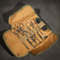 Lot 023 - Vintage Surgical Field Kit with Assorted Medical Instruments, Adams, Germany, Canvas Case, 6-1/4" L