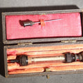 Lot 024 - Antique Medical Syringe with Glass Barrel and Gutta Percha Fittings in Original Case, 3-1/2" L