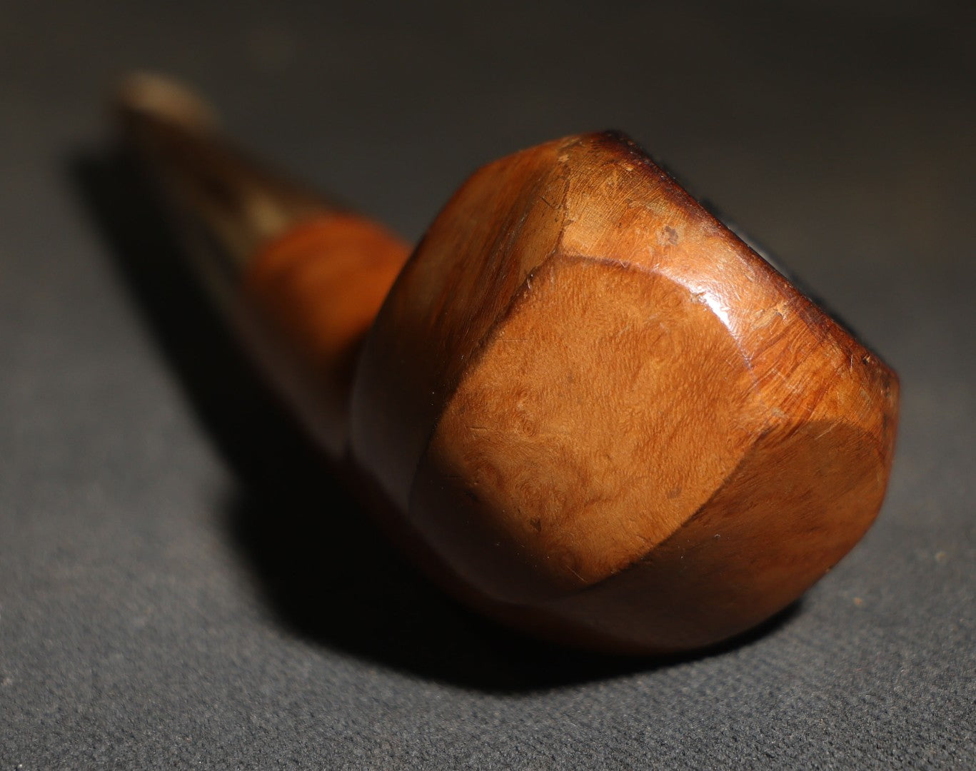 Vintage "Mylord" Bruyere Extra Tobacco Pipe with Hexagonal Briar Wood Bowl and Horn Stem