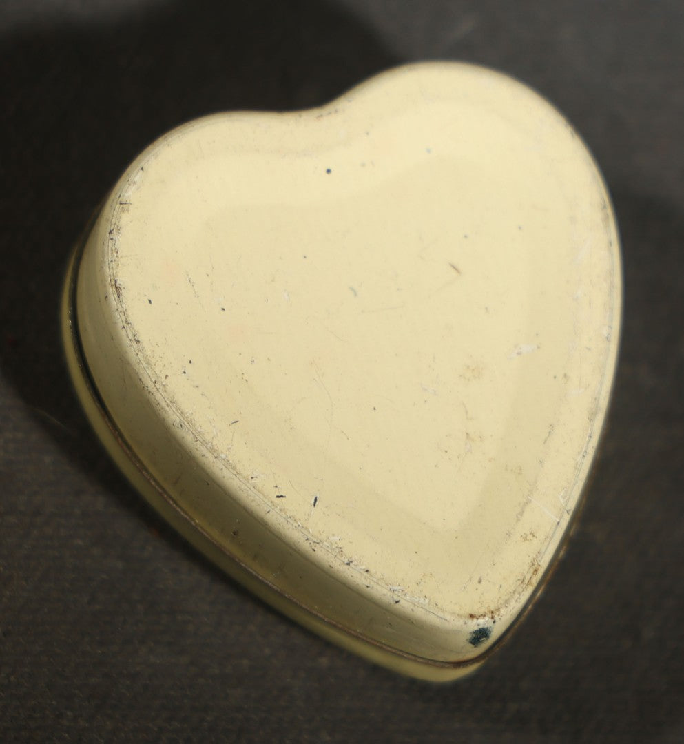 Antique Heart-Shaped Royal Navy Cigarettes Lithograph Tin, Sailor in Naval Uniform Graphics