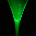 Lot 053 - Vintage Uranium Glass Trumpet-Form Stemmed Goblet, Green Glass with UV Fluorescence, 7-1/2" H