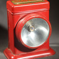Lot 057 - Vintage Niagara Junior Guide Red Metal Flashlight, Patented 1933, Niagara Searchlight Co., Niagara Falls, New York, Untested, 4" H