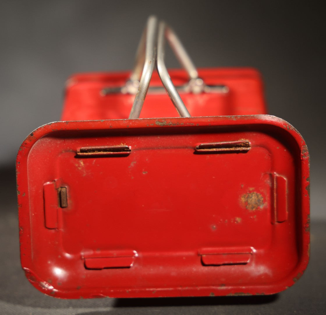 Vintage Niagara Junior Guide Red Metal Flashlight, Patented 1933, Niagara Searchlight Co., Niagara Falls, New York, Untested