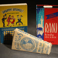 Lot 063 - Trio of Vintage Novelty Boxes including Rani Hindu Incense Room Deodorant by Hindu Incense Chicago 1974, Snappy Stunts Adult Party Game by A. Master Brooklyn, and Select Confections by Universal Salesman Co.