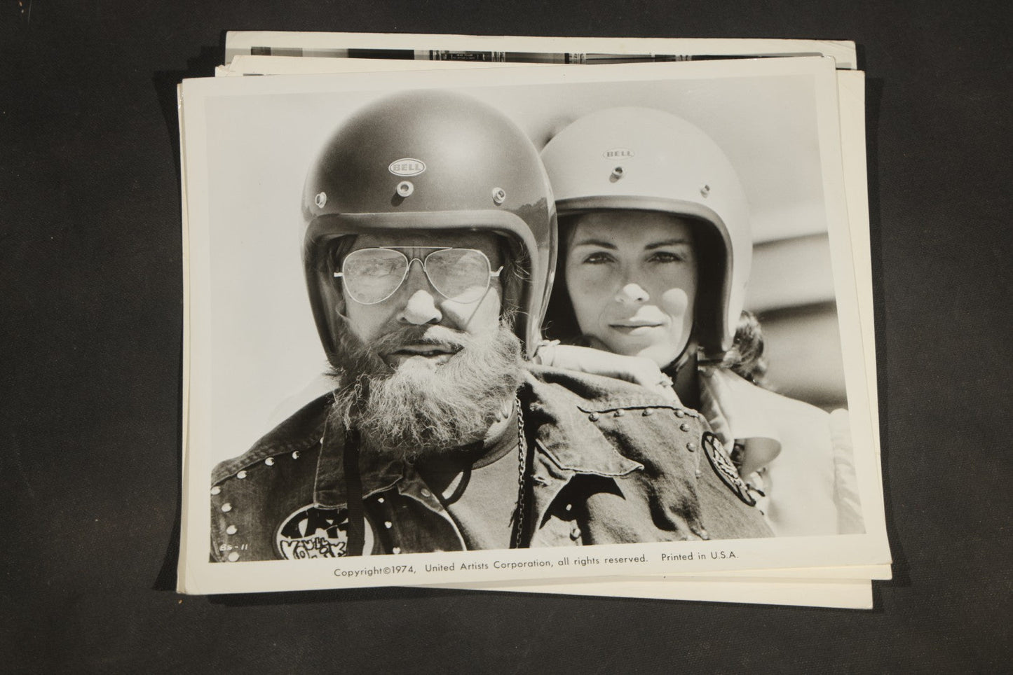 Grouping of Six Vintage Motorcycle Film Promotional Photographs including "The Wild Rebels," "C.C. and Company," "The Hellcats," 1960s-1970s