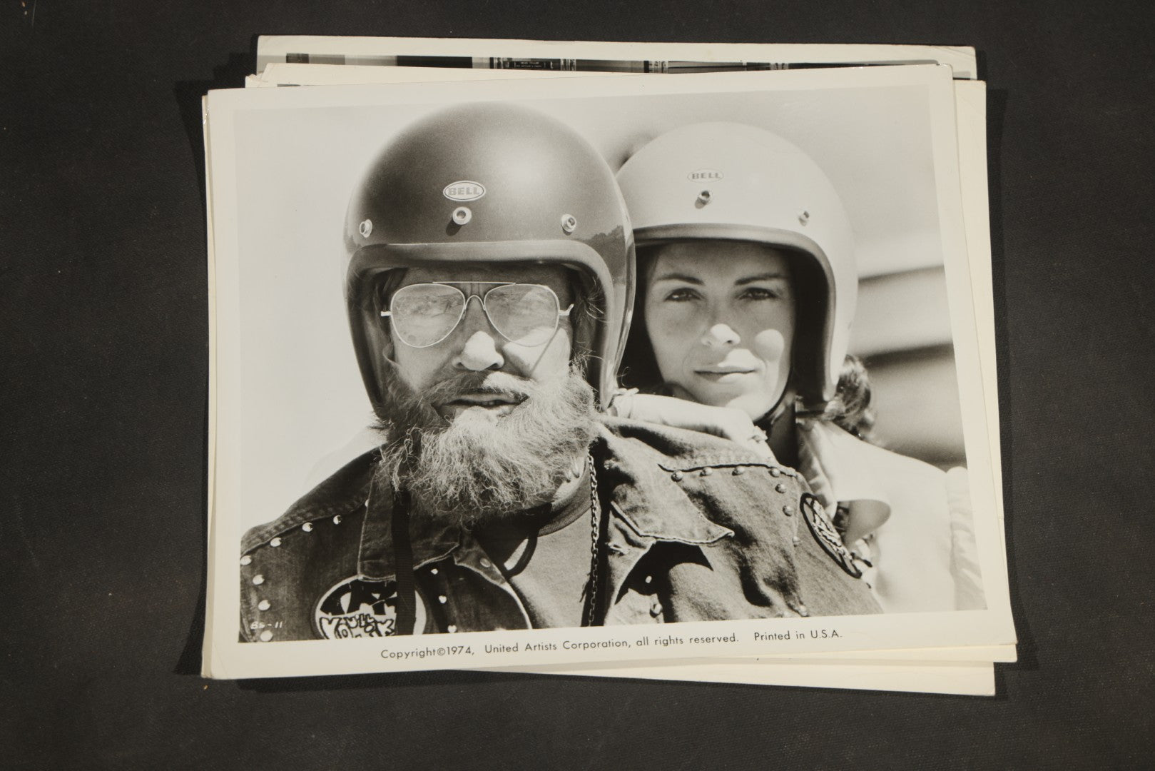 Grouping of Six Vintage Motorcycle Film Promotional Photographs including "The Wild Rebels," "C.C. and Company," "The Hellcats," 1960s-1970s
