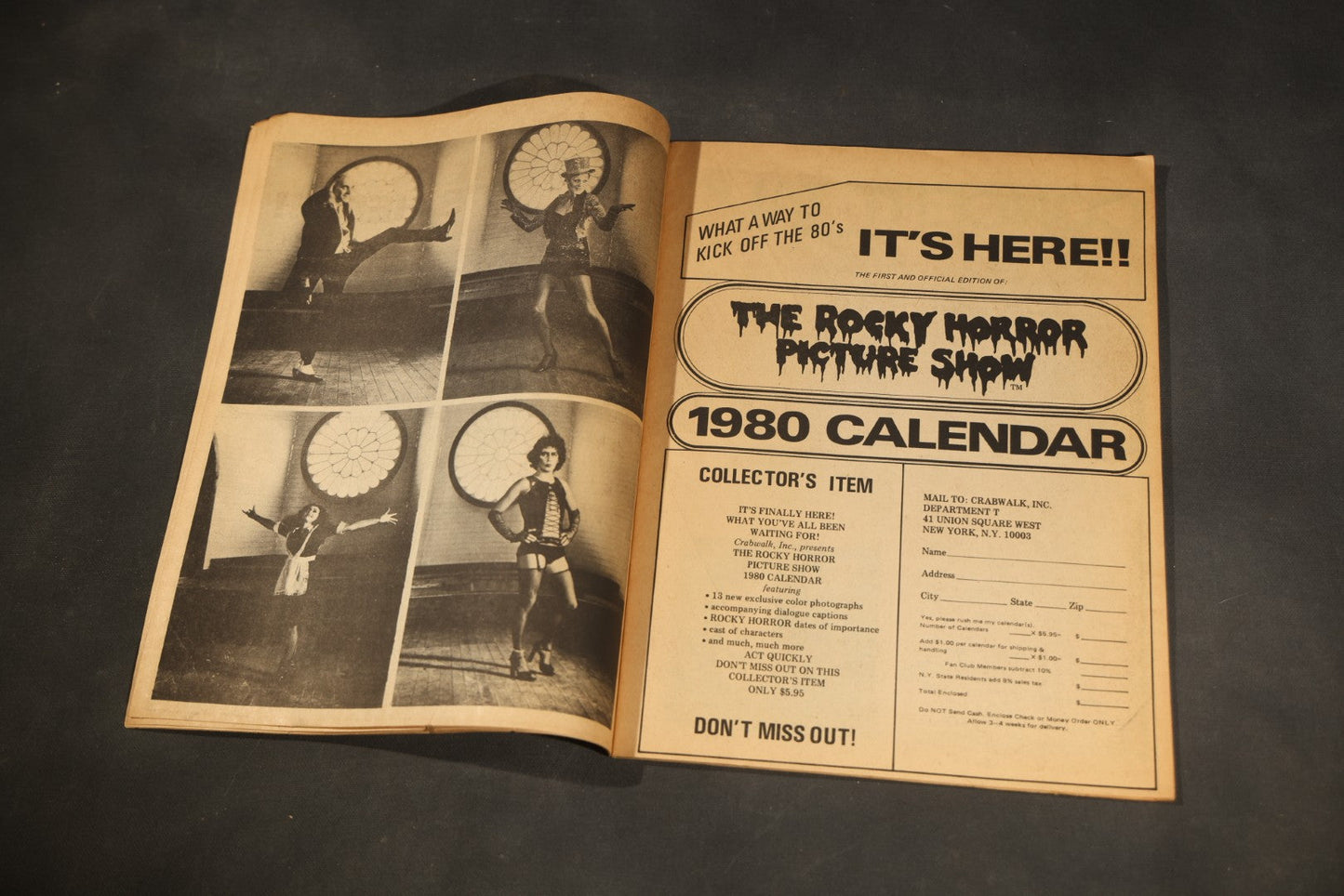 Vintage "The Transylvanian" Vol. 1 No. 3, National Rocky Horror Fan Club Magazine, Missing Cover, 1979