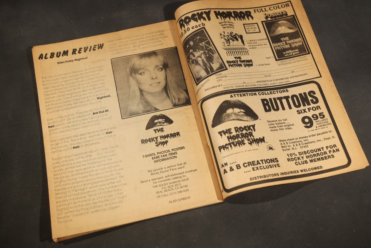 Vintage "The Transylvanian" Vol. 1 No. 3, National Rocky Horror Fan Club Magazine, Missing Cover, 1979