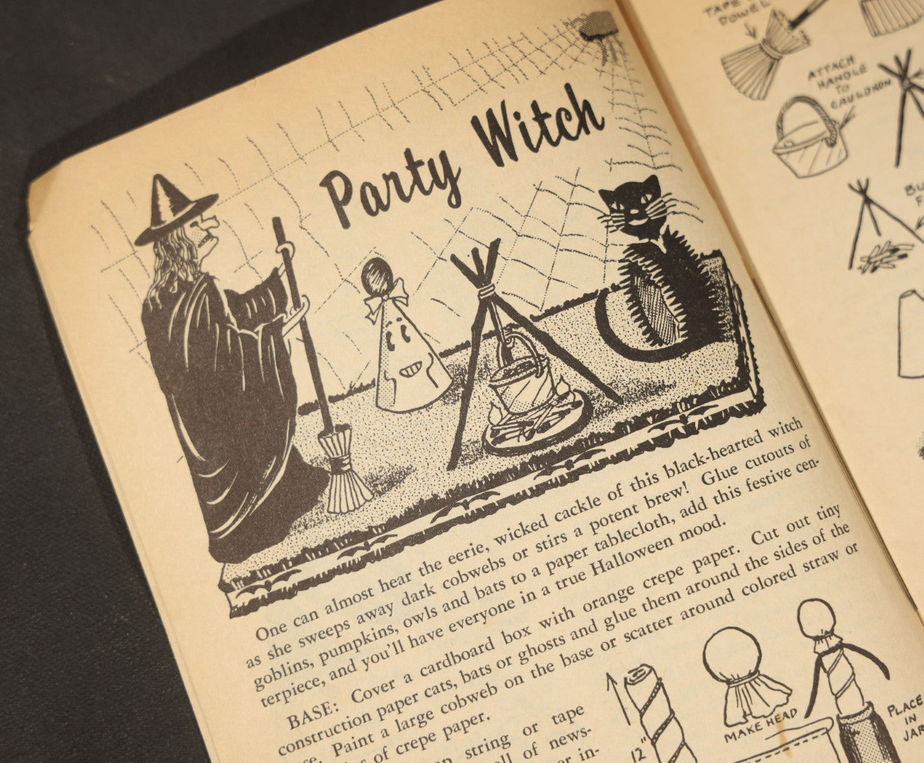 Vintage "Pack-O-Fun" Halloween Craft Magazine, October 1958, Ghost and Jack-O-Lantern Cover, "The Only Scrap Craft Magazine"