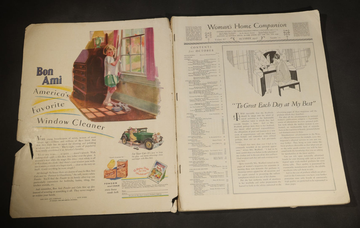Vintage "Woman's Home Companion" Women's Magazine October 1928, Halloween Cover with Children and Jack-O-Lanterns, The Crowell Publishing Company