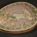 Lot 076 - Vintage Easter Chocolate Box with Rabbits and Chicks, Paper Board, Likely Made in Germany, 9-3/4" L
